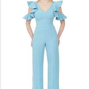 NWT baby blue ruffle sleeve jumpsuit